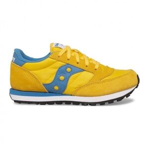 Boy's Shoes Saucony Kids Originals Jazz Original Yellow Blue Size 3 LNC